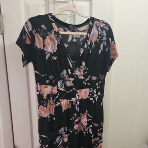 Floral Black Maxi Dress